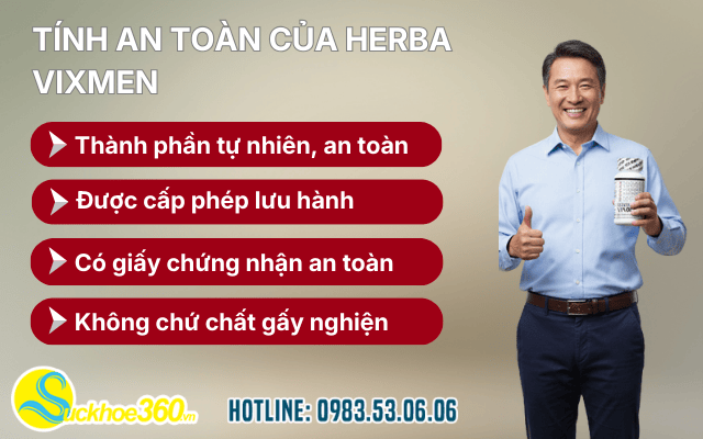 Sử dụng viên uống Herba Vixmen có an toàn không?