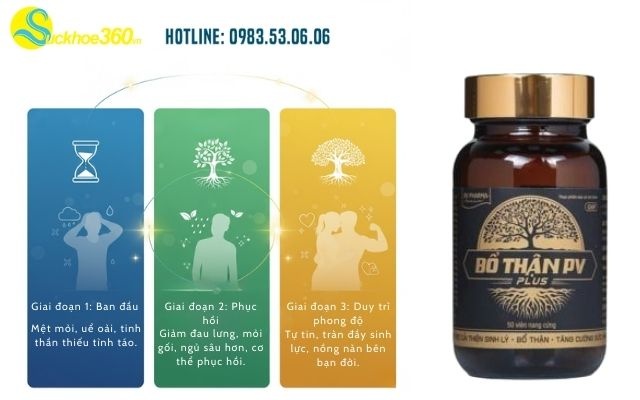 Sự khác biệt về hiệu quả khi dùng Bổ Thận PV Plus theo liệu trình