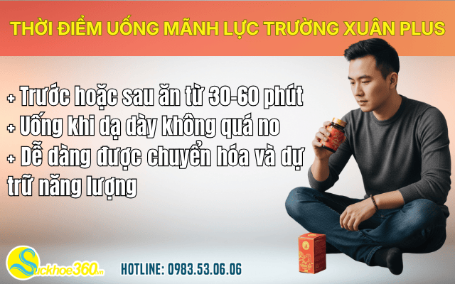 Thời điểm vàng uống Mãnh Lực Trường Xuân Plus lúc nào tốt nhất?