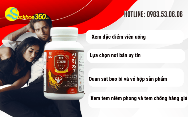 Cách nhận biết viên uống Men Ginsen chính hãng