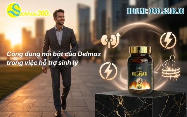 Công dụng nổi bật của Delmaz trong việc hỗ trợ sinh lý