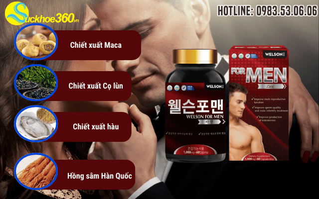 Phân tích thành phần Welson For Men vì sao nam giới nên tin dùng?