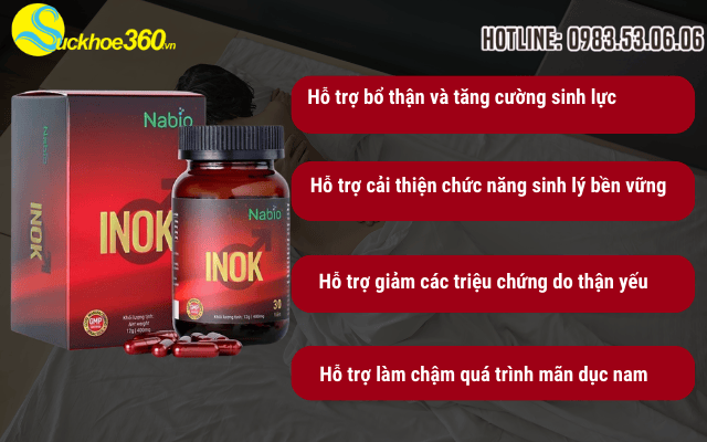 Viên uống Inok có tác dụng gì đối với sức khỏe sinh lý nam giới?