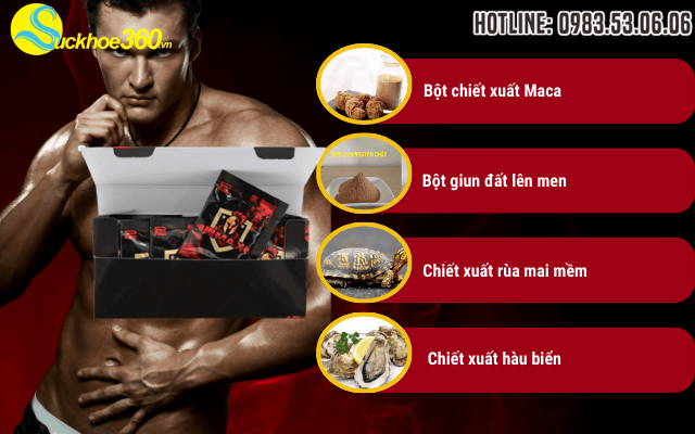 Viên uống Otoko Max có những thành phần đặc biệt nào?