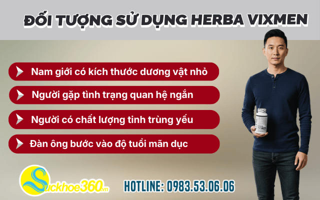 Đối tượng sử dụng viên uống Herba Vixmen