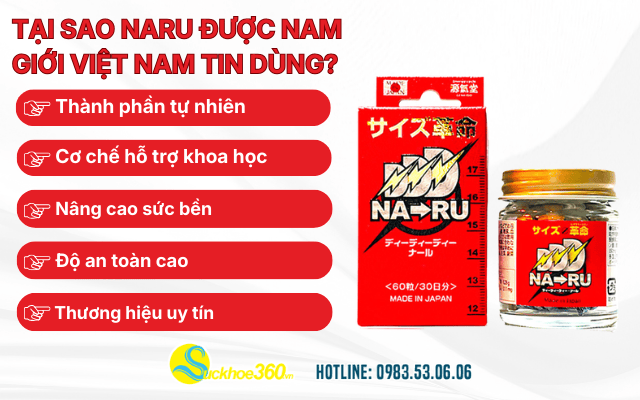 Tại sao Naru Nhật Bản lại được nam giới Việt Nam tin dùng?