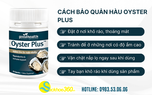 Cách bảo quản Hàu Oyster Plus để giữ nguyên dưỡng chất