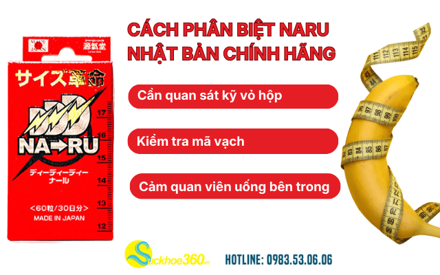 Cách phân biệt Naru Nhật Bản chính hãng