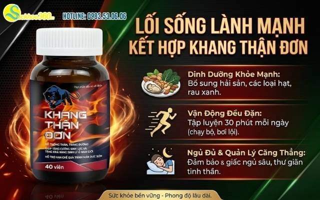 Cách xây dựng lối sống lành mạnh kết hợp cùng Khang Thận Đơn