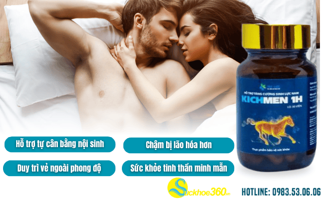 Kichmen 1H giúp làm chậm quá trình mãn dục nam như thế nào?