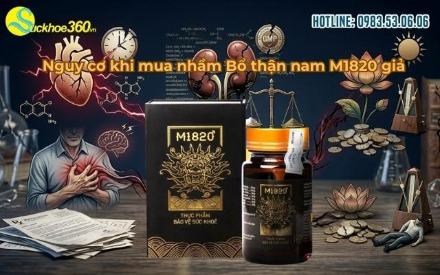 Nguy cơ khi mua nhầm Bổ thận nam M1820 giả