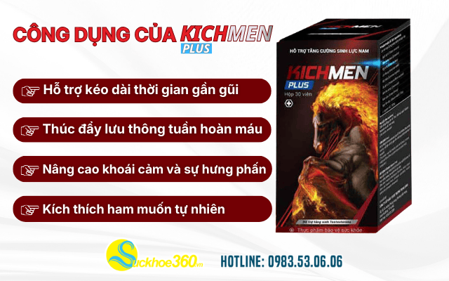 Công dụng thực tế của Kichmen Plus trong việc kéo dài thời gian