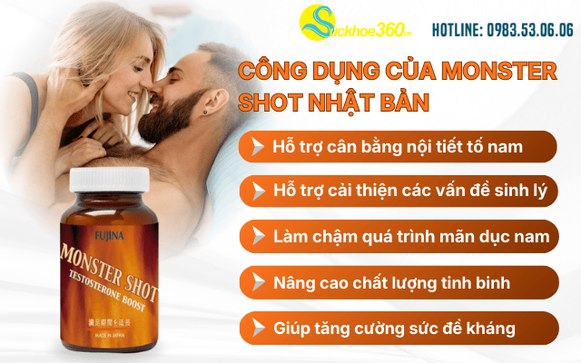 Công dụng vượt trội của Monster Shot đối với phái mạnh