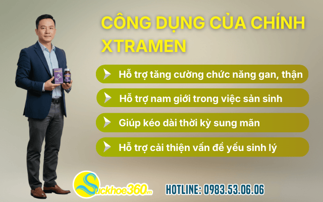 Công dụng chính của viên uống Xtramen