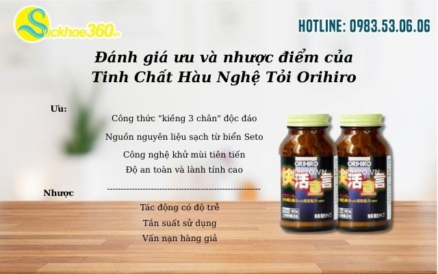 Đánh giá ưu và nhược điểm của Tinh Chất Hàu Nghệ Tỏi Orihiro