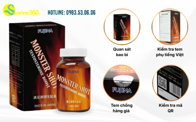 Cách nhận biết Monster Shot chính hãng để tránh hàng giả