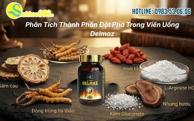 Phân Tích Thành Phần Đột Phá Trong Viên Uống Delmaz