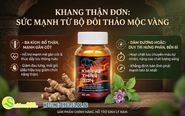 Vai trò của Ba kích và Dâm dương hoắc trong Khang Thận Đơn