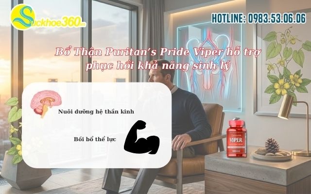 Bổ Thận Puritan’s Pride Viper hỗ trợ phục hồi khả năng sinh lý