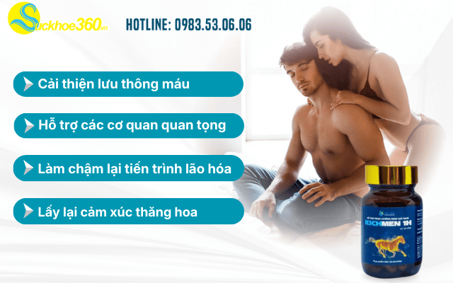Kichmen 1H hỗ trợ cải thiện các dấu hiệu mãn dục sớm ở nam giới
