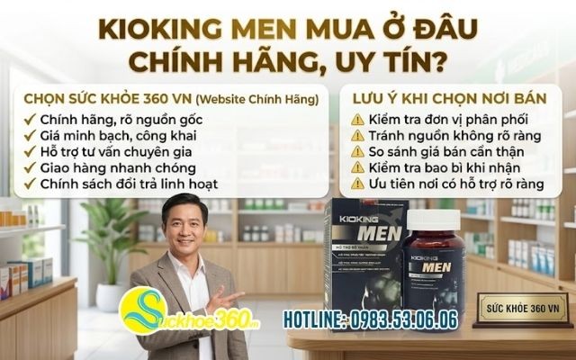 Kioking Men mua ở đâu chính hãng, uy tín?