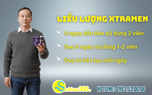 Liều lượng chuẩn Xtramen uống mấy viên một ngày?