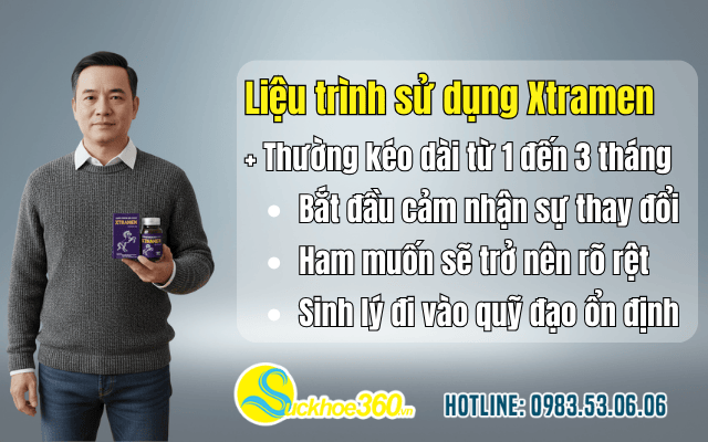 Liệu trình sử dụng viên uống Xtramen để có kết quả rõ rệt