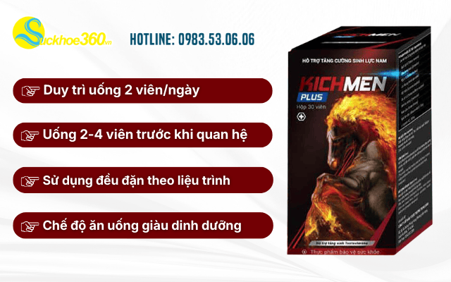 Lộ trình sử dụng Kichmen Plus cho người đang muốn có con