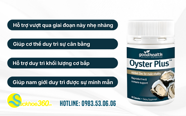 Tại sao phái mạnh trong giai đoạn mãn dục cần bổ sung Hàu Oyster Plus?