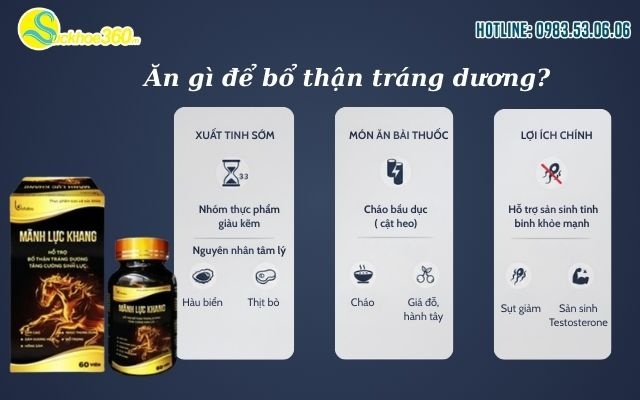 Ăn gì để bổ thận tráng dương?
