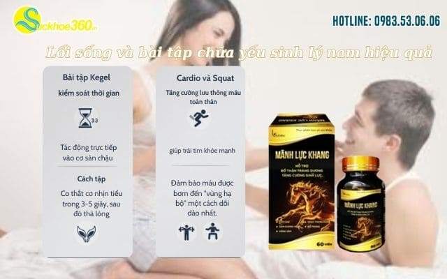 Lối sống và bài tập chữa yếu sinh lý nam hiệu quả