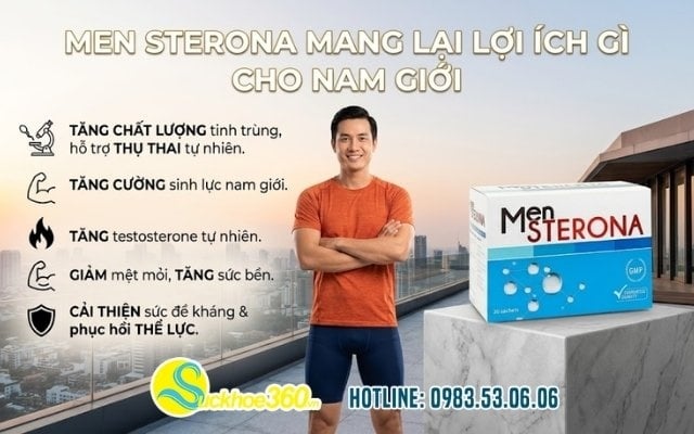 Men Sterona mang lại lợi ích gì cho nam giới