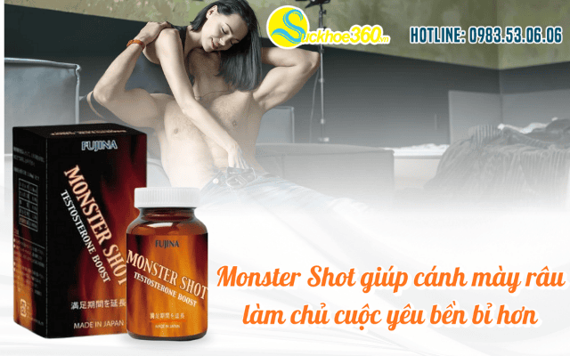 Monster Shot giúp cánh mày râu làm chủ cuộc yêu bền bỉ hơn