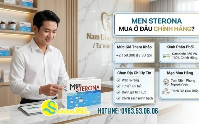 Men Sterona mua ở đâu chính hãng?