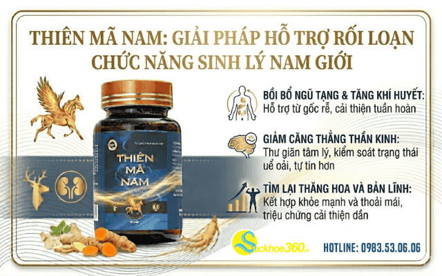 Thiên Mã Nam hỗ trợ cho người bị rối loạn chức năng sinh lý