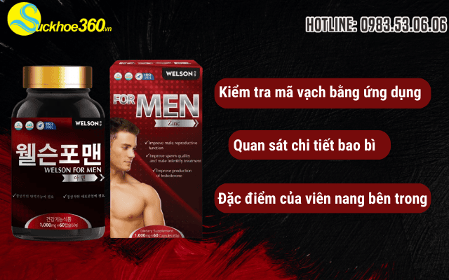 Cách phân biệt Welson For Men thật và giả bằng mắt thường