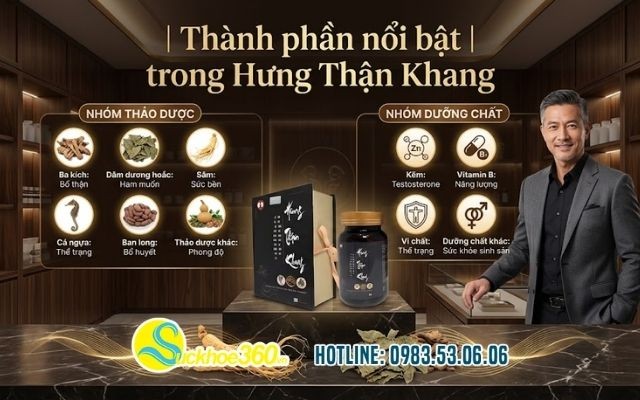 Thành phần nổi bật trong Hưng Thận Khang