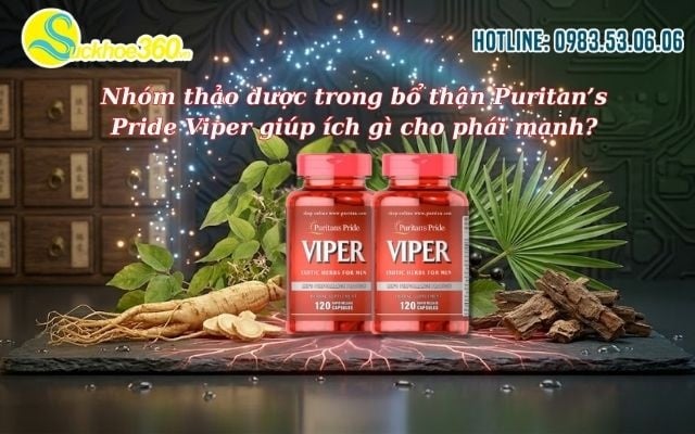 Nhóm thảo dược trong bổ thận Puritan’s Pride Viper giúp ích gì cho phái mạnh?