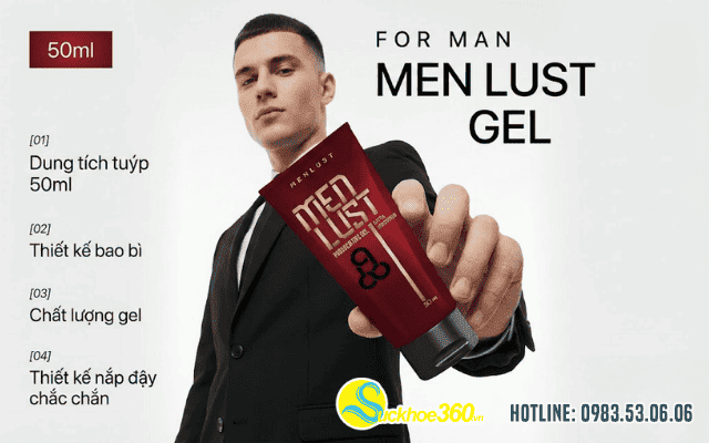 Review bao bì và quy cách đóng gói tuýp 50ml Gel Menlust