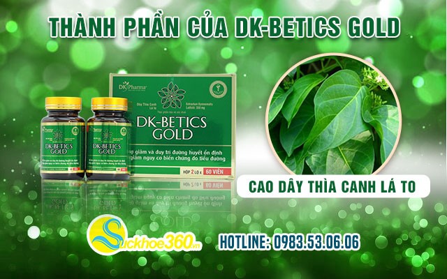 Thành phần của viên uống DK Betics Gold