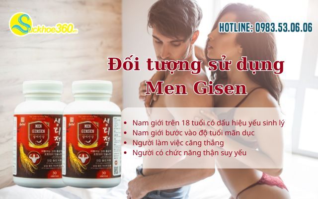 Đối tượng sử dụng Men Gisen