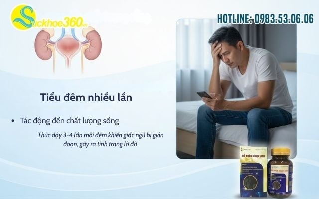Tiểu đêm nhiều lần khi bàng quang 