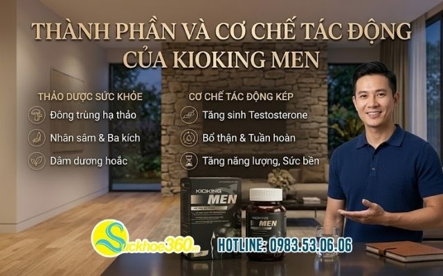 Thành phần và cơ chế tác động của Kioking Men