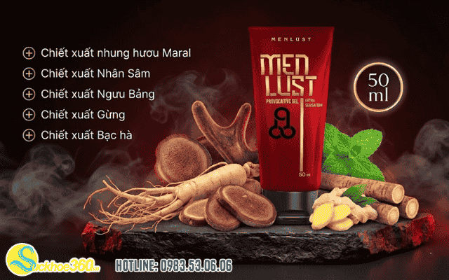 Phân tích bảng thành phần tự nhiên có trong Gel Menlust