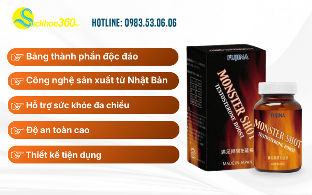 Ưu điểm của Monster Shot so với các dòng sản phẩm hỗ trợ khác