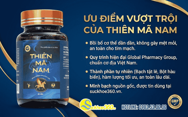 Ưu điểm của Thiên Mã Nam so với các sản phẩm hỗ trợ sinh lực khác