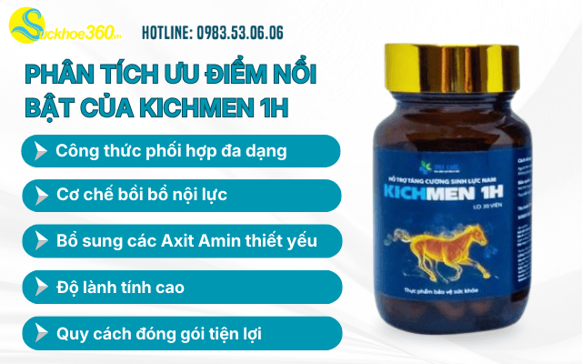 Phân tích ưu điểm nổi bật của Kichmen 1H so với các dòng thảo dược khác