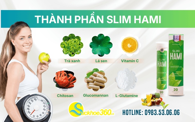 Thành phần & cơ chế hoạt động của sủi giảm cân Slim Hami