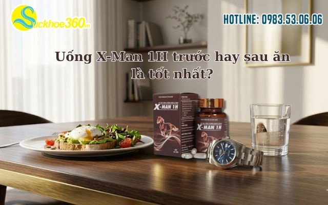 Uống X-Man 1H trước hay sau ăn là tốt nhất?