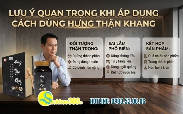 Lưu ý quan trọng khi áp dụng cách dùng Hưng Thận Khang